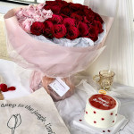 96586 Love Like Chili fresh rose with cake “5