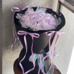 96742 Lavender Elegance Soap Rose Flower （20）