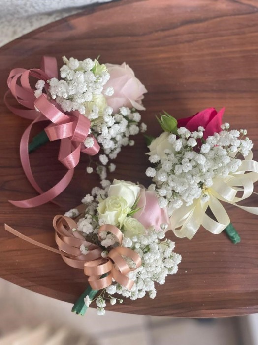 Blush Romance Wedding Bouquet & only Corsage*5 - Image 4