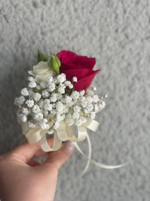 Blush Romance Wedding Bouquet & only Corsage*5 - Image 5