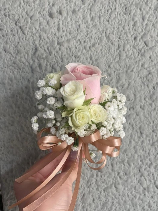 Blush Romance Wedding Bouquet & only Corsage*5 - Image 6