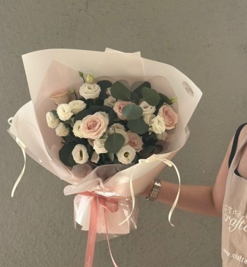 Whispers of Pink & White bouquet